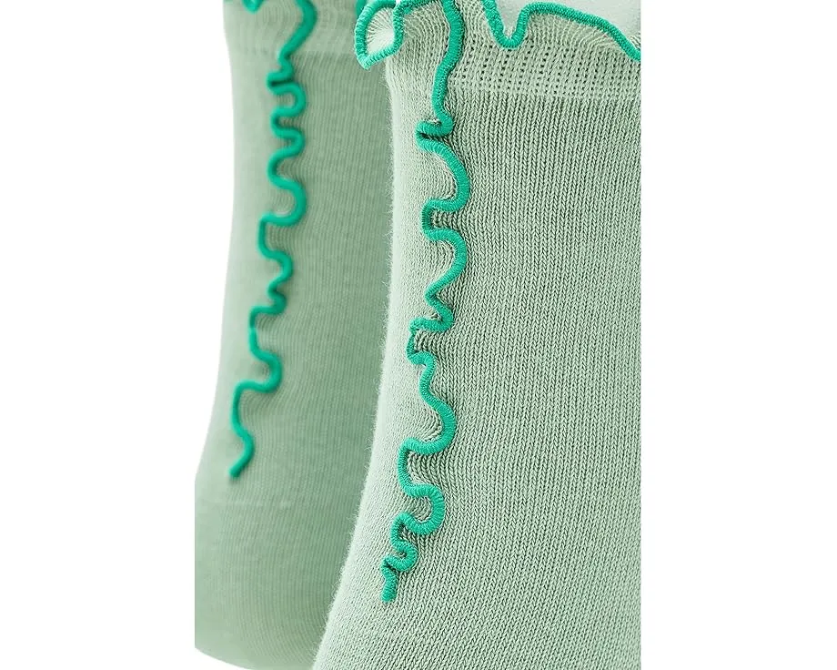 Носки UGG Karsyn Lettuce Edge Quarter II с рюшами по краю манжеты и из переработанного полиэстера