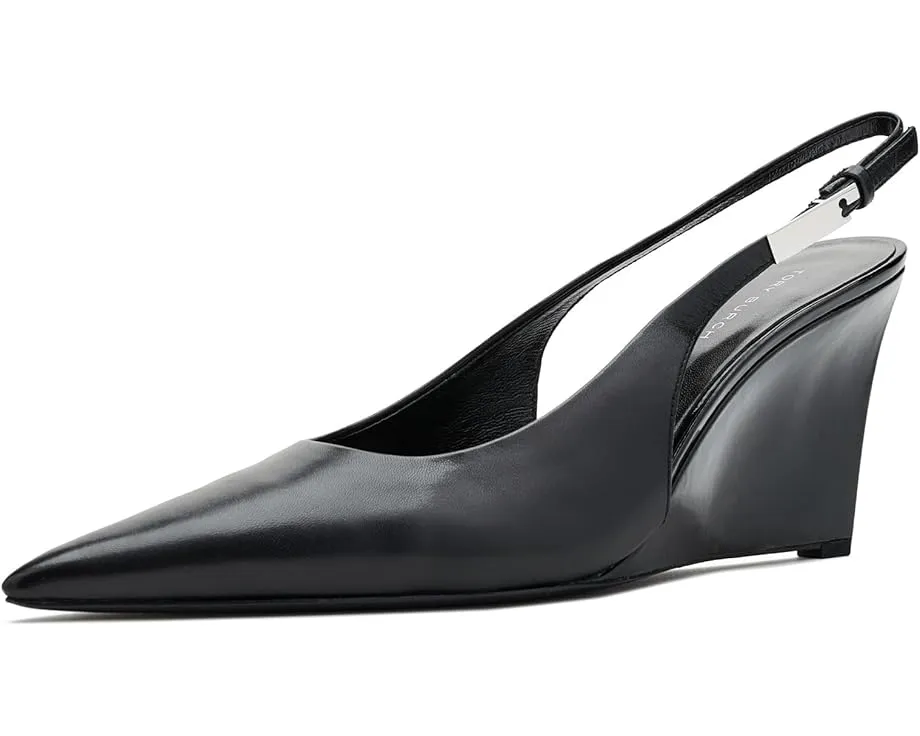 Босоножки на танкетке 75mm Gigi Slingback от Tory Burch с острым носком