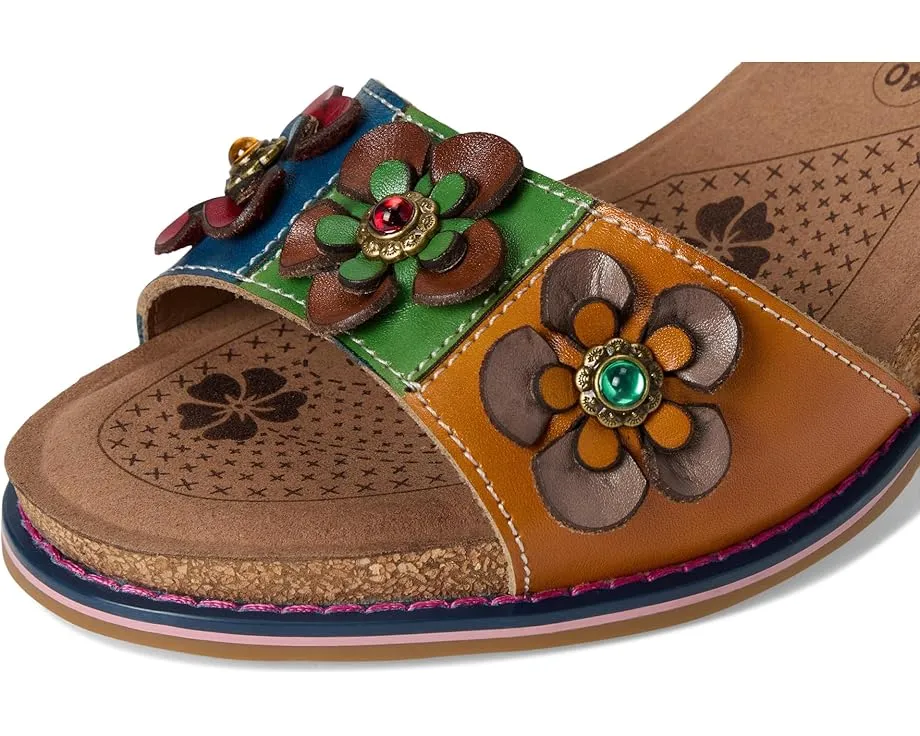 Сандалии Bluesky с цветочными аппликациями и конусным каблуком