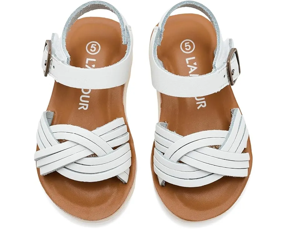 Сандалии L'Amour Shoes Kids Athena с круглым носком и пряжкой