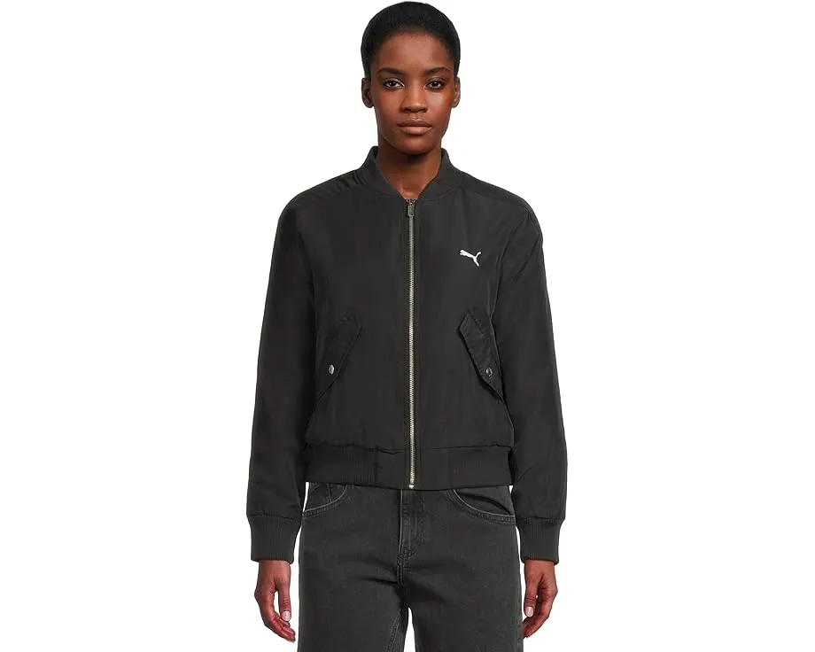 Куртка-бомбер PUMA T7 Satin с ребристыми манжетами