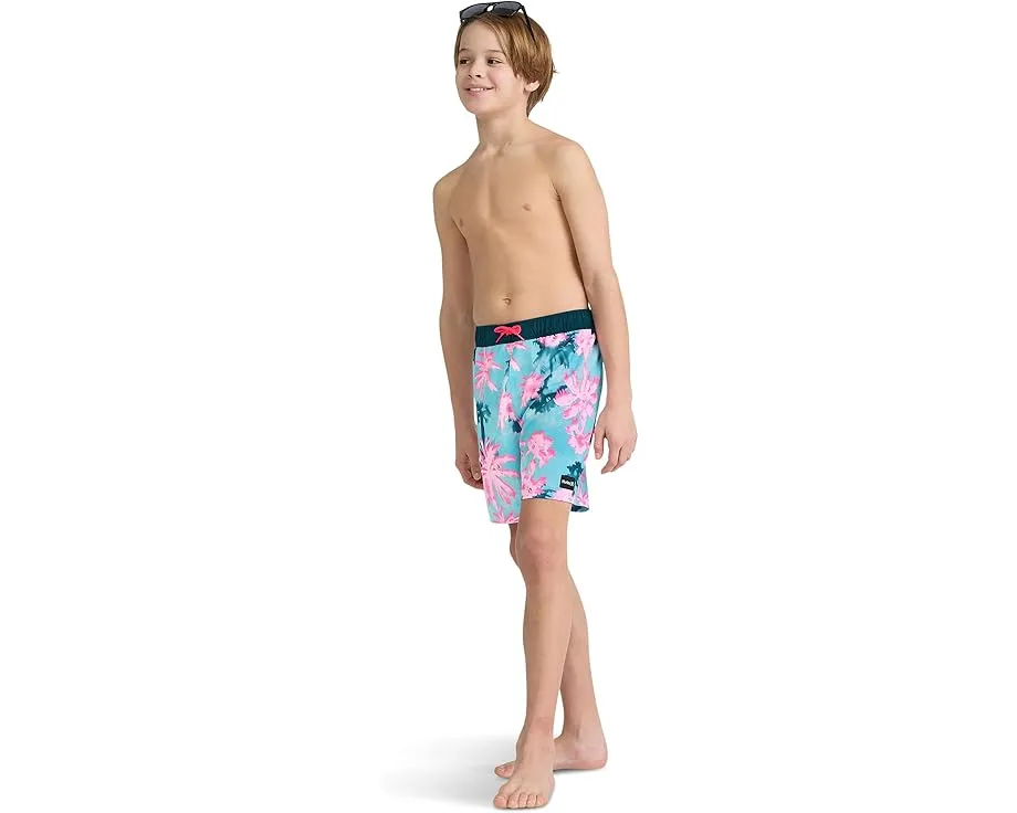Шорты Hurley Kids Pop Color Palm Pull-On Swim Trunks с яркой графикой