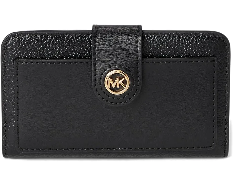MICHAEL Michael Kors Кожаный кошелек Mk Charm Medium с карманом на клапане