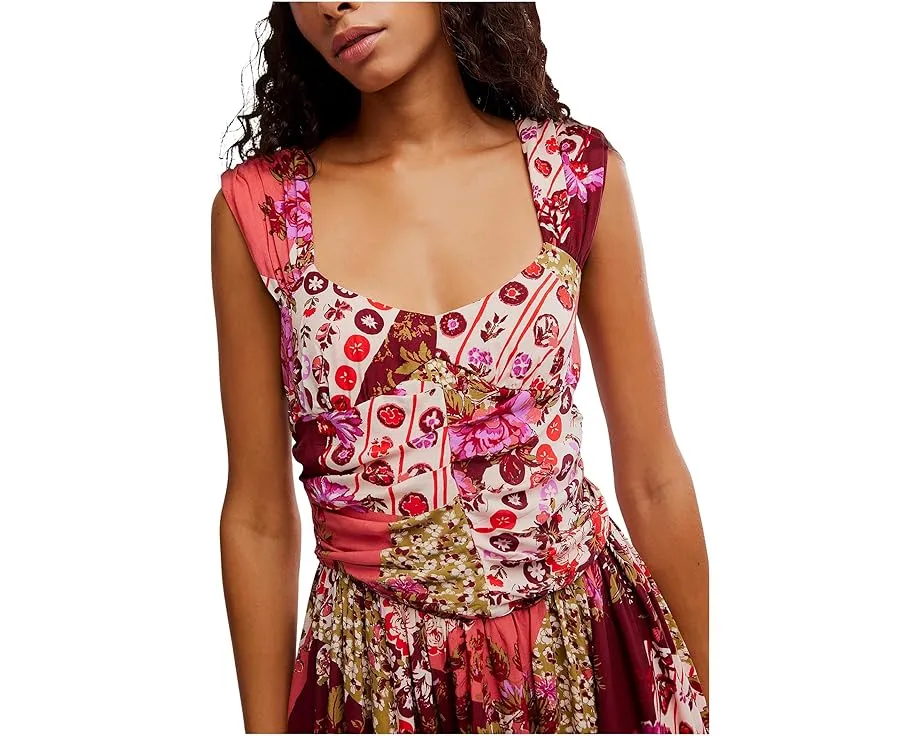 Платье макси Sasha Free People с вырезом лодочкой и сборками