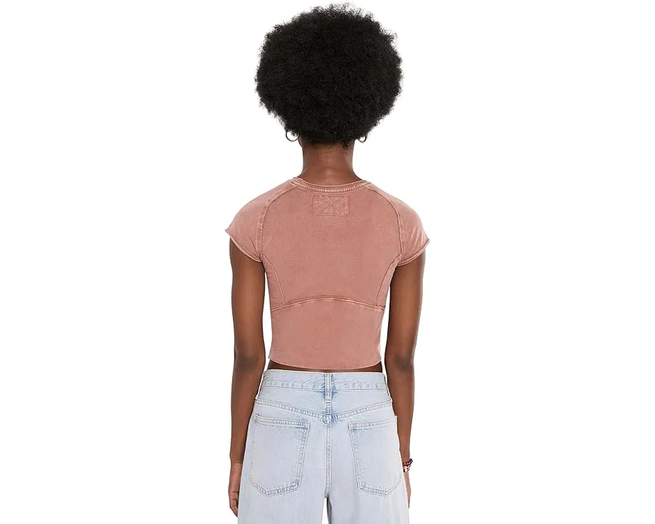 Free People футболка Protagonist с эффектом потертости