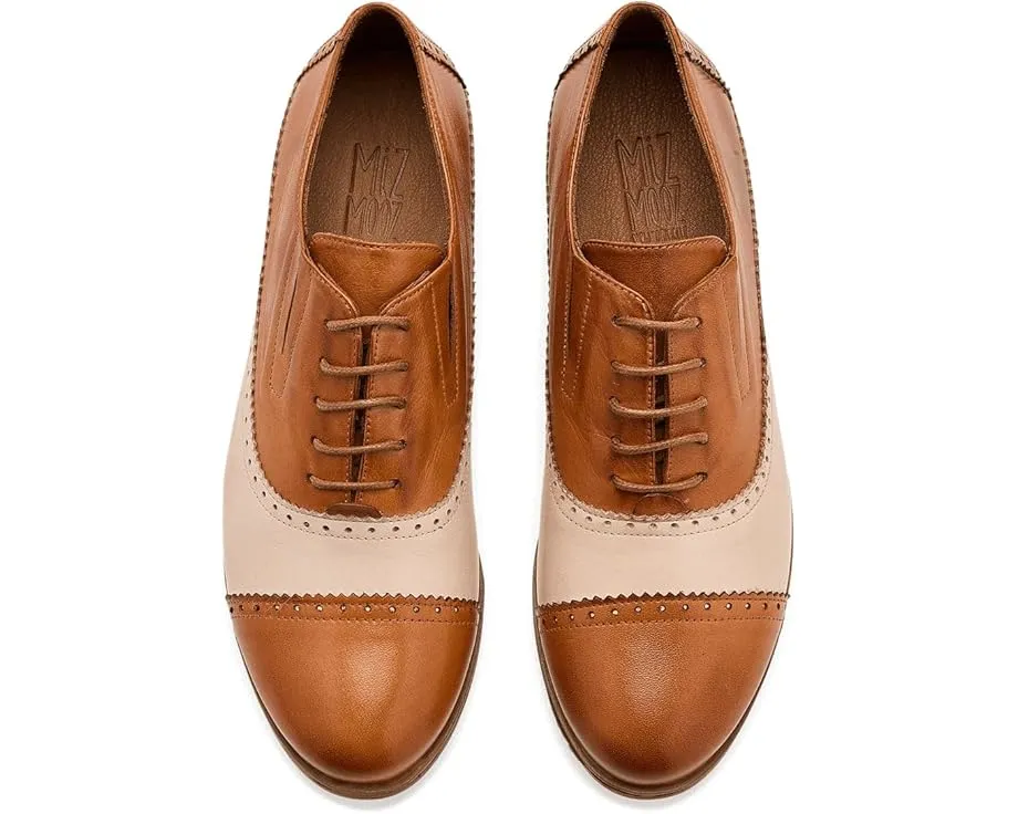 Туфли Miz Mooz Ina Flats с цветным блоком и шнуровкой на квадратном каблуке