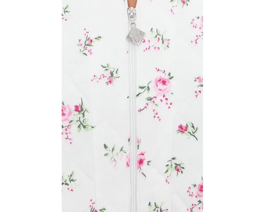 Eileen West стеганый халат с длинными рукавами на молнии