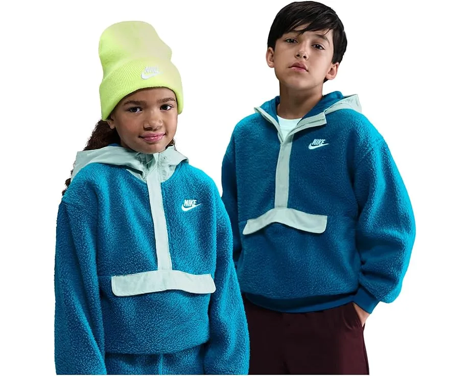 Детское худи Nike Kids Club Fleece с молнией на четверть и свободным кроем