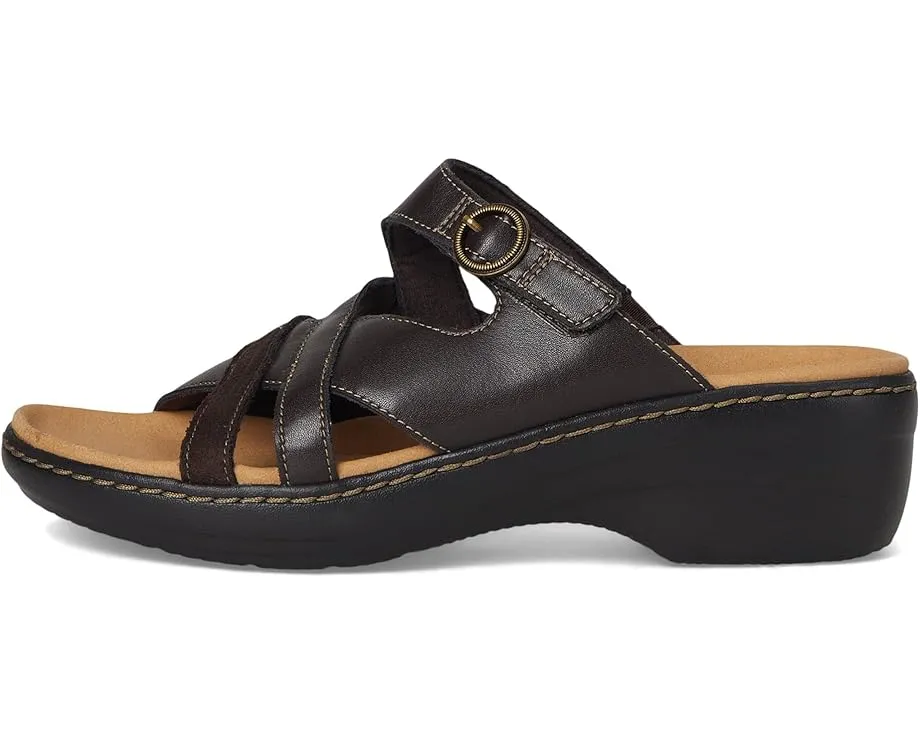 Босоножки Clarks Merliah Holly на танкетке с регулируемым ремешком на щиколотке