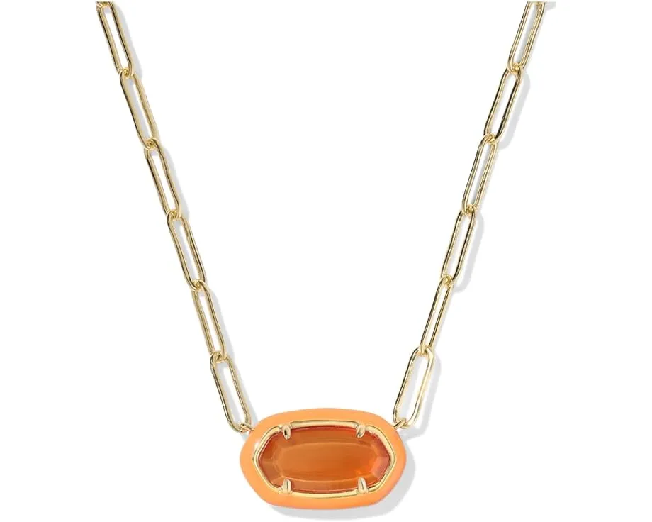 Ожерелье Elisa Enamel Frame Paperclip с овальным кулоном от Kendra Scott