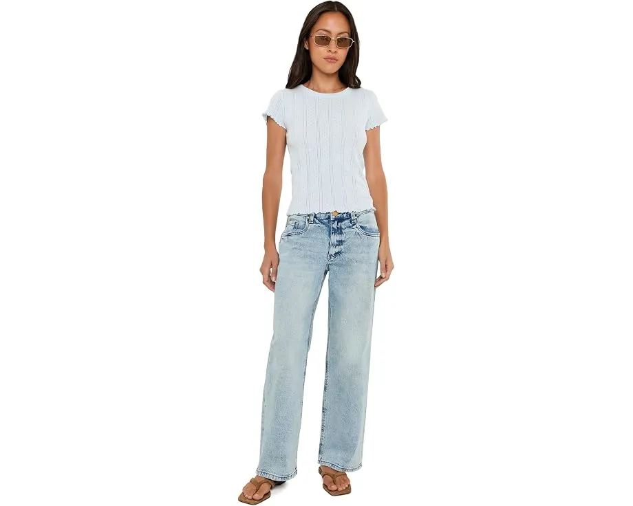 Свободные джинсы KUT from the Kloth Petite Selena с заниженной талией в голубом цвете