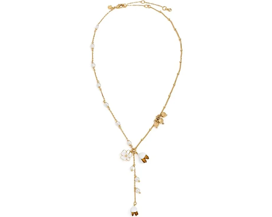 Кулон Y-образный Golden Bloom от Kate Spade New York с цветочным мотивом