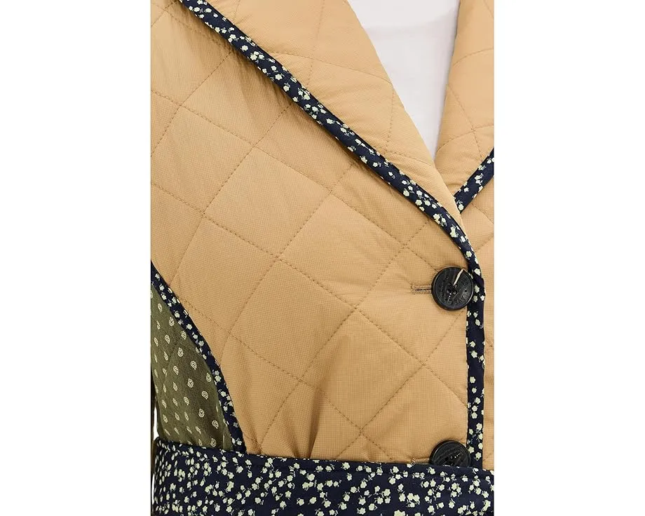 Avec Les Filles Стеганая куртка-кимоно с поясом из нейлона