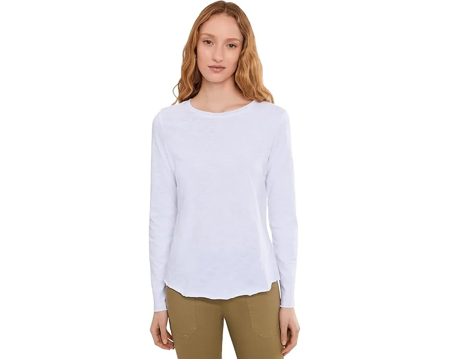 Garment Dye Tees - Long Sleeve Tee With Raw Edges