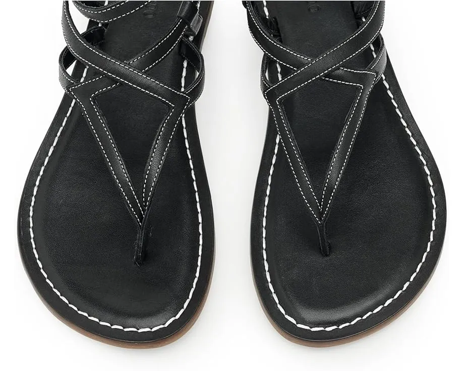 Сандалии Bernardo Mallorie с геометрическим верхом и регулируемой лодыжечной лямкой