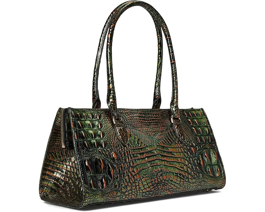 Удлиненная сумка-сатчел Sophia с застежкой на молнии и пятью карманами Brahmin