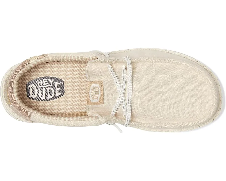 Hey Dude Kids Wally Break Brushed Linen детские слипоны из льна с круглым носком