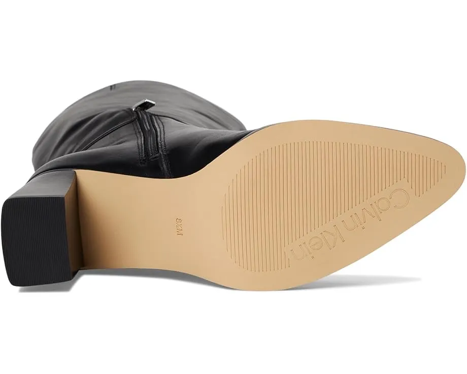 Calvin Klein сапоги Dawna до колена на устойчивом каблуке с миндалевидным носком