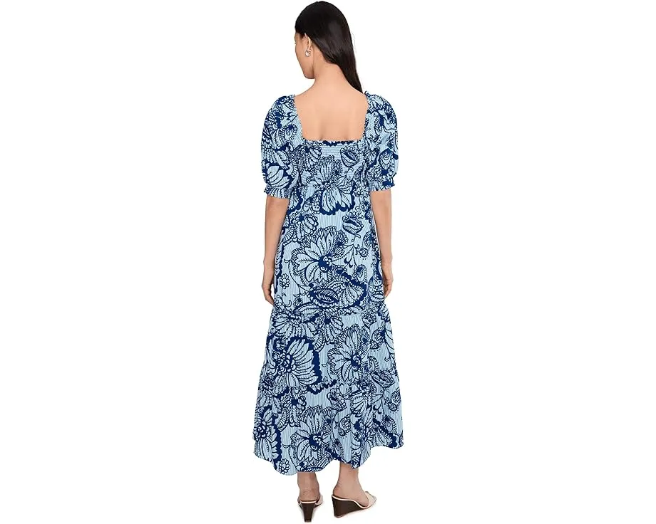 Lilly Pulitzer платье макси с коротким рукавом и присборенным лифом