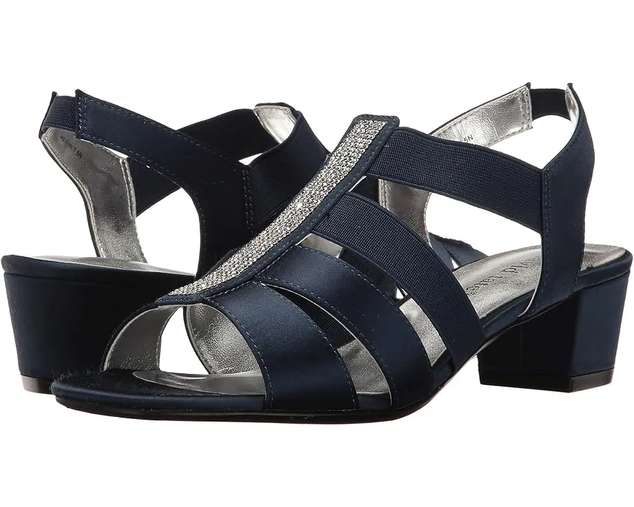 Вечерние сандалии David Tate Eve с кристаллами и квадратным носком