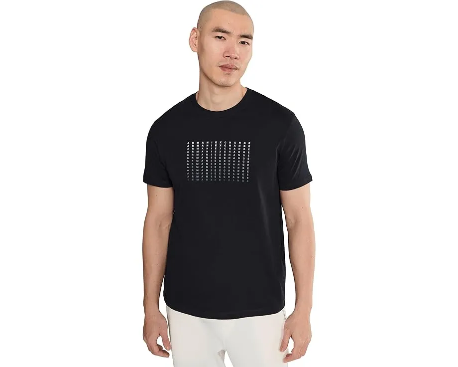 Футболка Armani Exchange с крупным блочным логотипом из мягкого хлопкового джерси