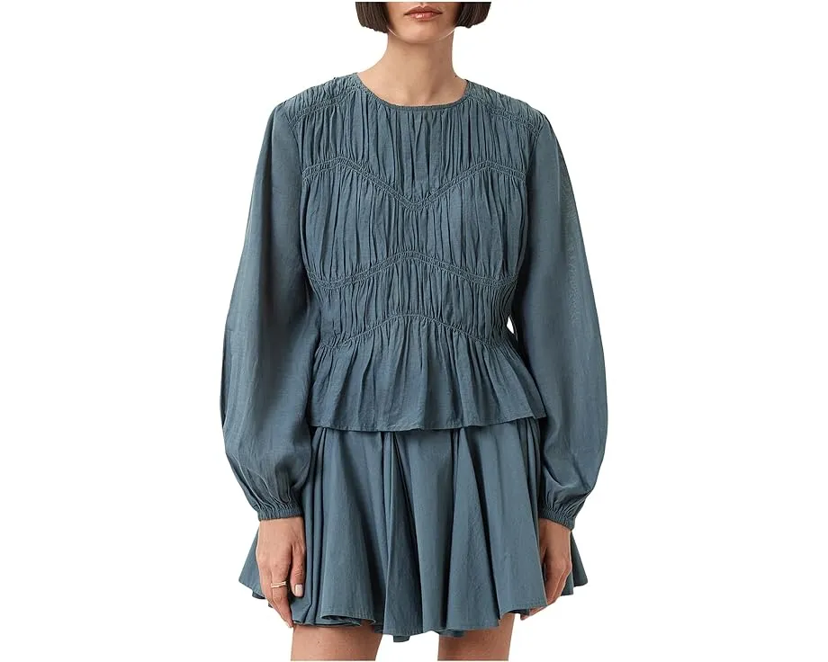 Топ AllSaints Melani с присборенным передом и пышными рукавами