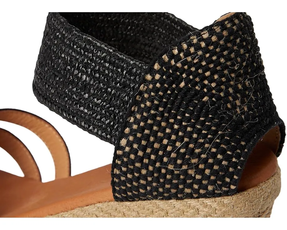 Сандалии Adin на танкетке из эластичной рафии с открытым носком