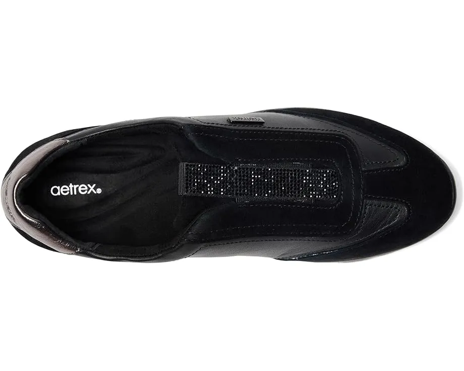 Кроссовки Aetrex Megan слипоны с платформой и декоративной вставкой