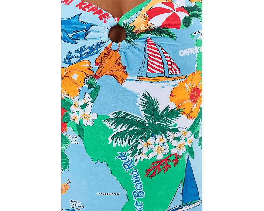 Цельный купальник-бандо Viva Vacation от Seafolly с цветочным принтом