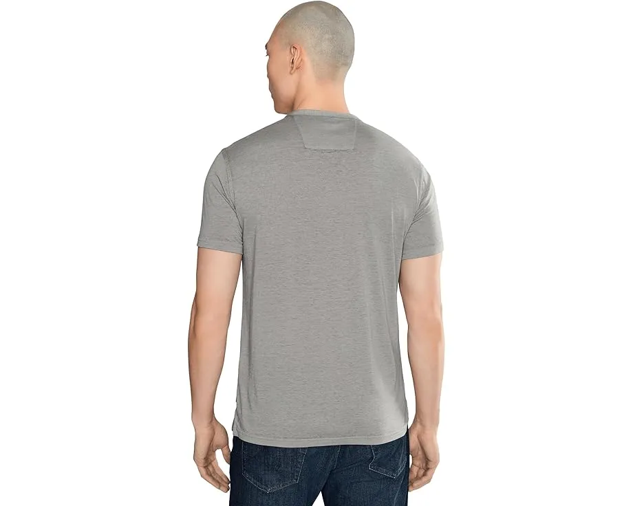 Футболка John Varvatos Duke Henley с небесно-серым принтом