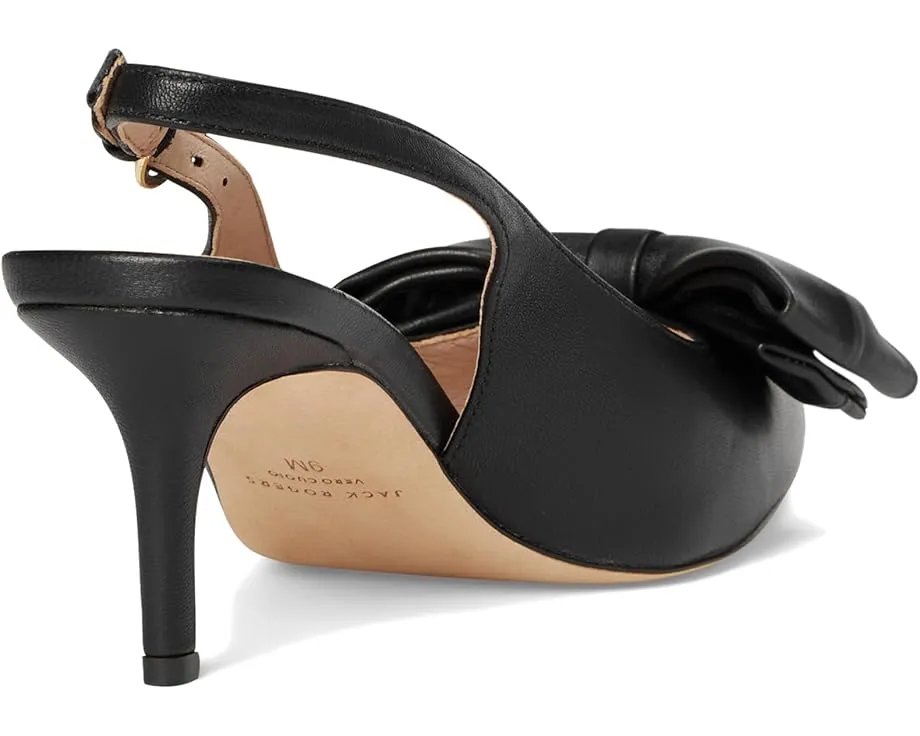 Jack Rogers Туфли Maclean Bow Sling на шпильке с бантом и металлическим эффектом