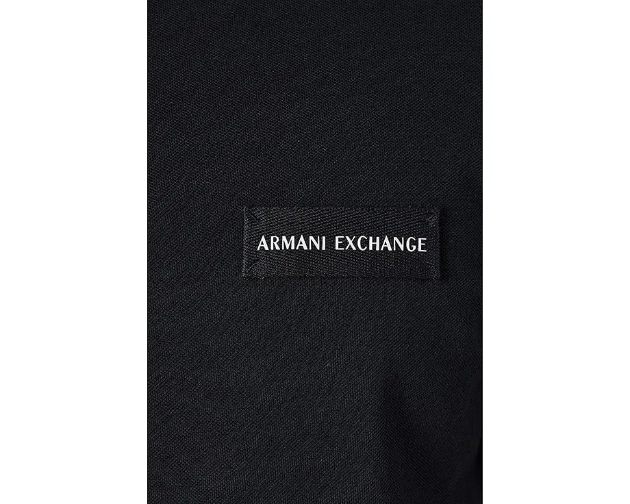 Поло Armani Exchange White Edition с коротким рукавом в облегающем крое slim