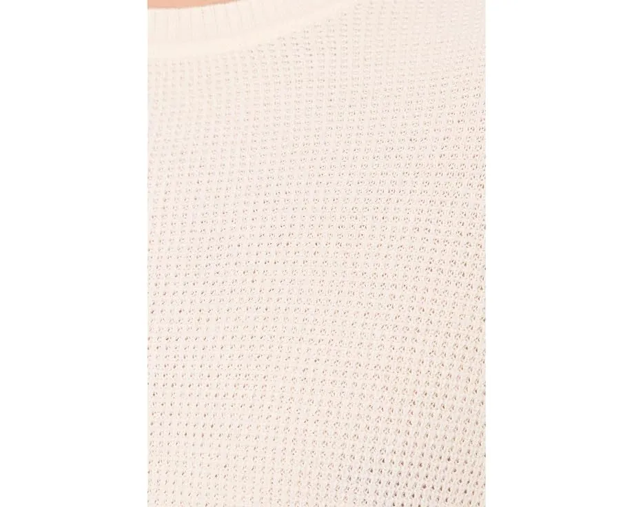 Свитер Faherty Sunwashed Crewneck из органического хлопка с вафельной вязкой