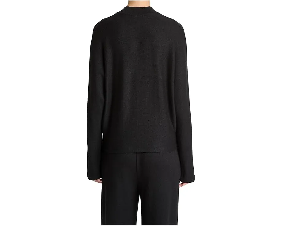 Уютный топ Vince с длинным рукавом и стойкой