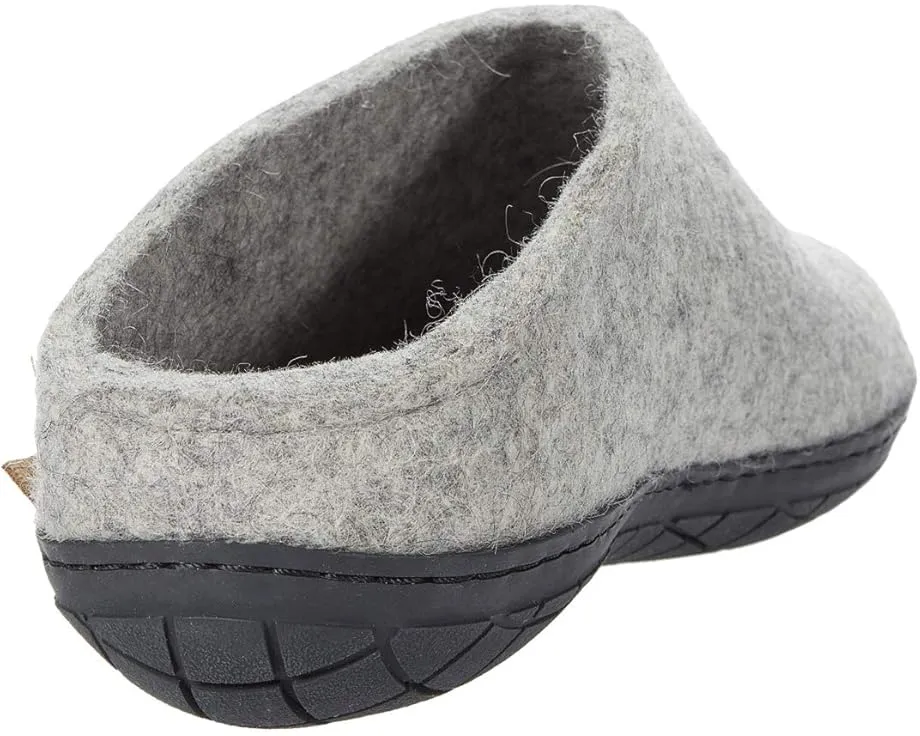 Войлочные тапочки Glerups Wool Slip-On с резиновой подошвой и влагоотводящим эффектом