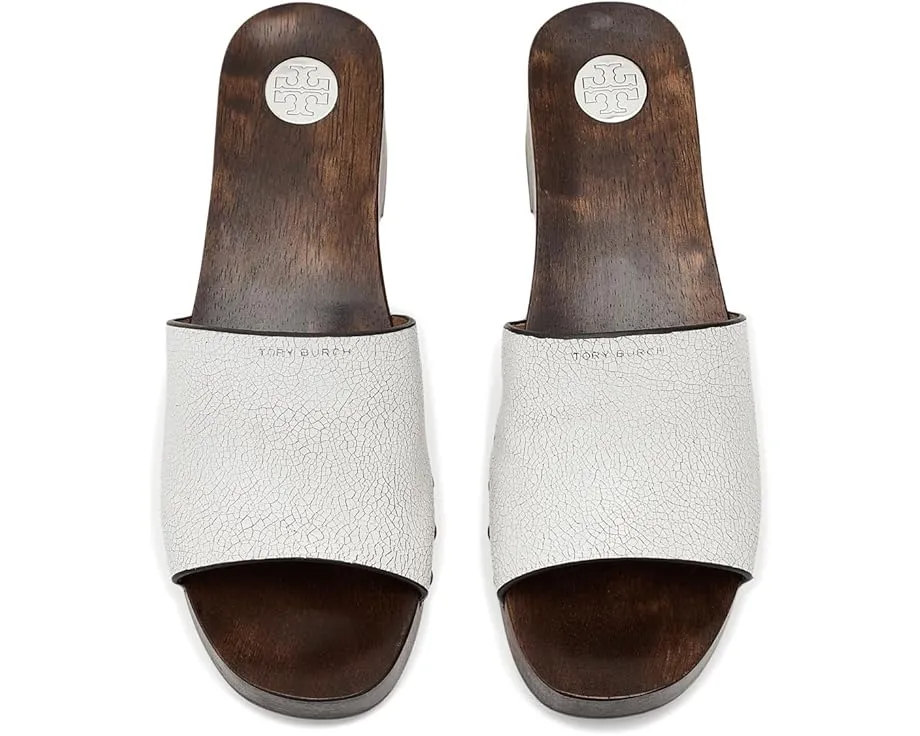 Сабо-сандалии 30mm Sandal Clog от Tory Burch с замшевым верхом