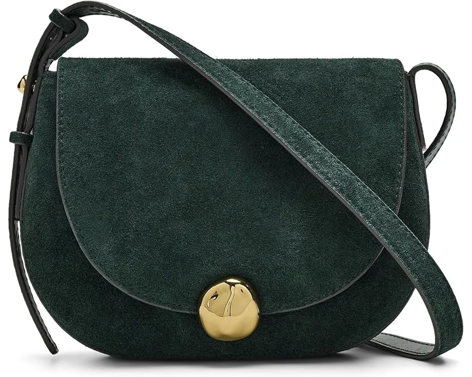 Маленькая сумочка Madewell Suede Sm Dakota Saddle Crossbody из мягкой замши с регулируемым ремнем