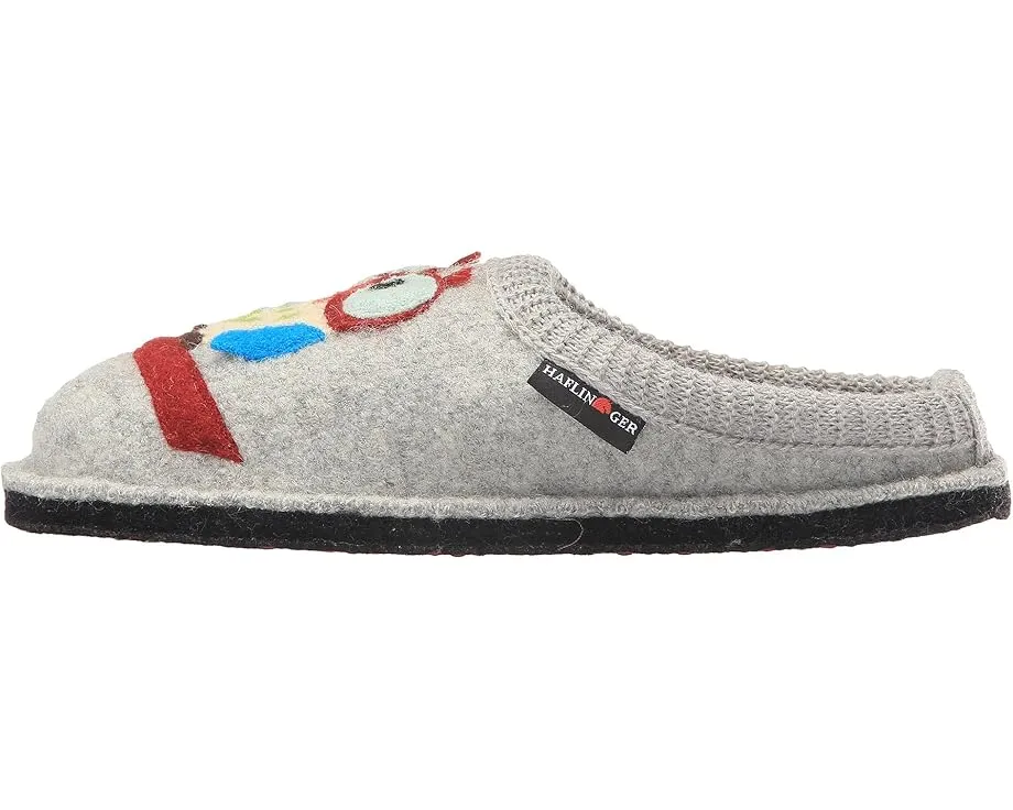 Сабо Haflinger Olivia из вареной шерсти с совой