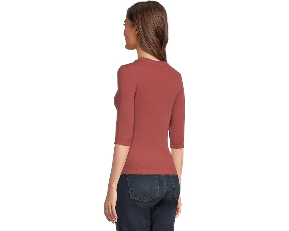 Кроп-топ Michael Stars Maeve из вискозы с коротким рукавом