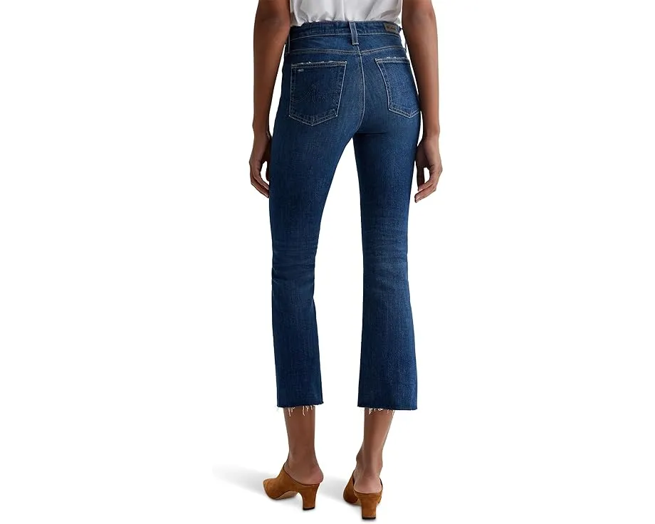 Джинсы AG Jeans Farrah укороченные с расклешением и принтом в стиле памяти