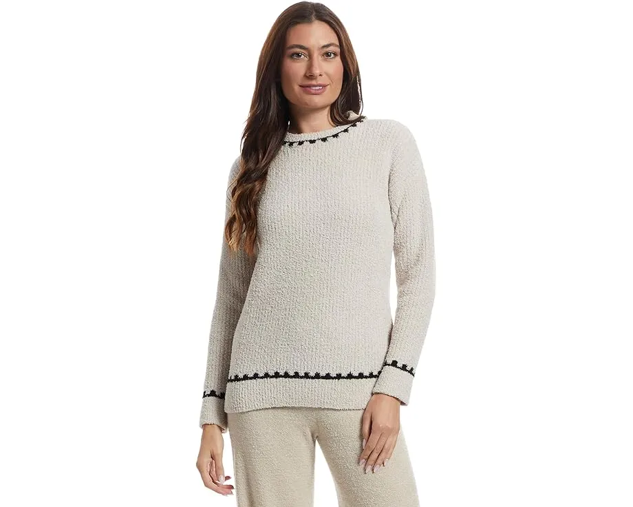 Свитер Barefoot Dreams Cozychic Ribbed с отделкой петельным швом и ребристым узором