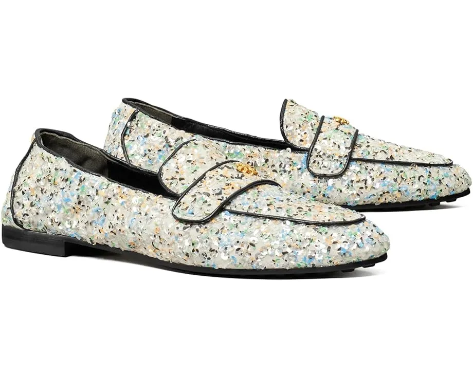 Лоферы Tory Burch Ballet из замши с деталью Double T