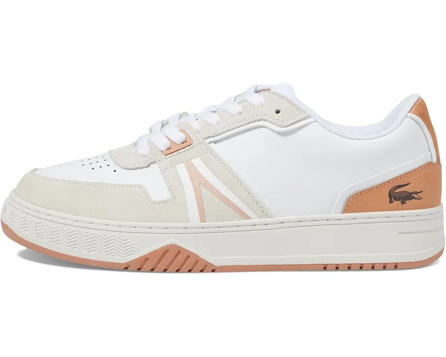 Кроссовки Lacoste L001 из кожи с замшевым мыском и спортивной эстетикой
