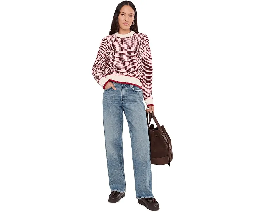Свитер Madewell Joanna Textured Stitch Cotton Pullover с рельефной вязкой