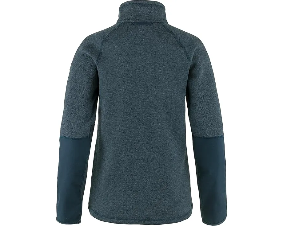 Fjällräven Övik Fleece 1/2 Zip с усиленными локтями из G-1000