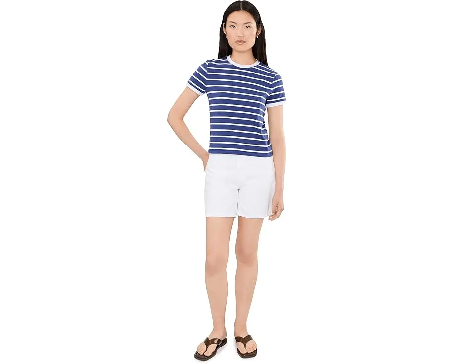 Футболка Baby Tee от Madewell с круглым вырезом в полоску