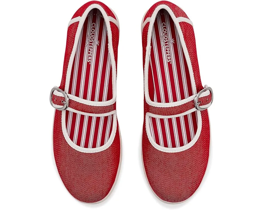 Балетки Breeze Janey от Clarks с регулируемой пряжкой и стелькой Cloudsteppers