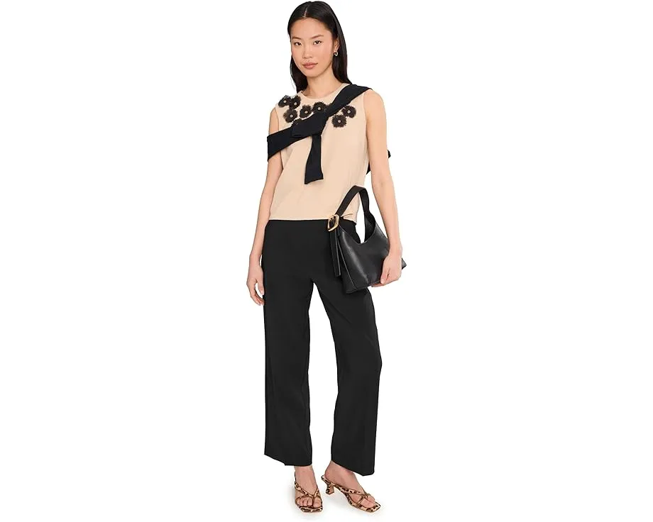 NIC+ZOE Широкие брюки Lenox для делового костюма с посадкой Petite и стретчем длиной 31 дюйм (78.74 см)