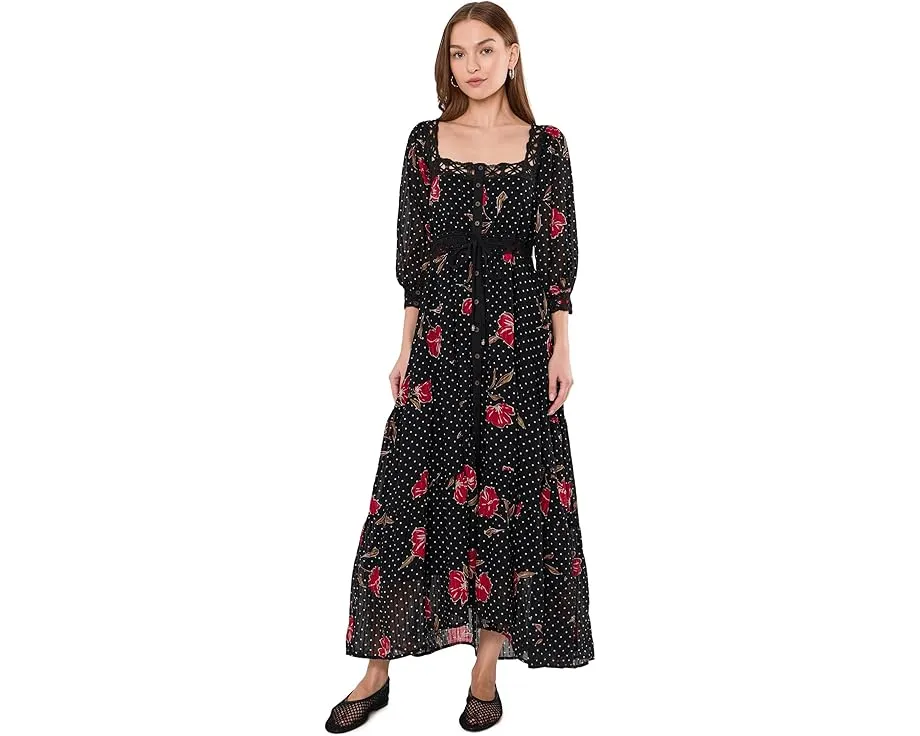 Макси-платье Free People Morning Meadows с длинным рукавом