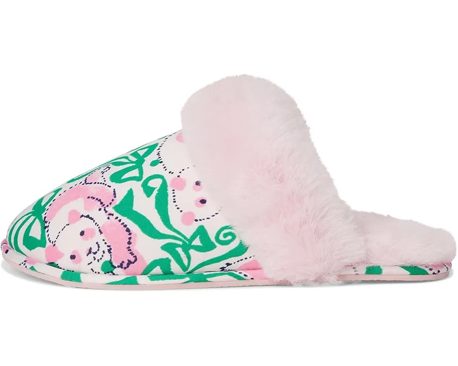Домашние тапочки Lilly Pulitzer Plush Clara из плюша с принтом